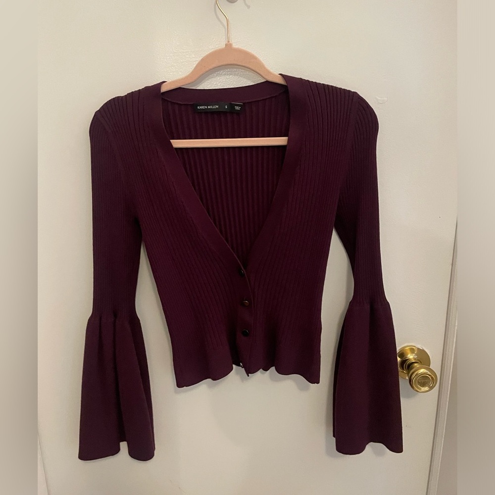 Karen Millen size Small vneck cardigan size small